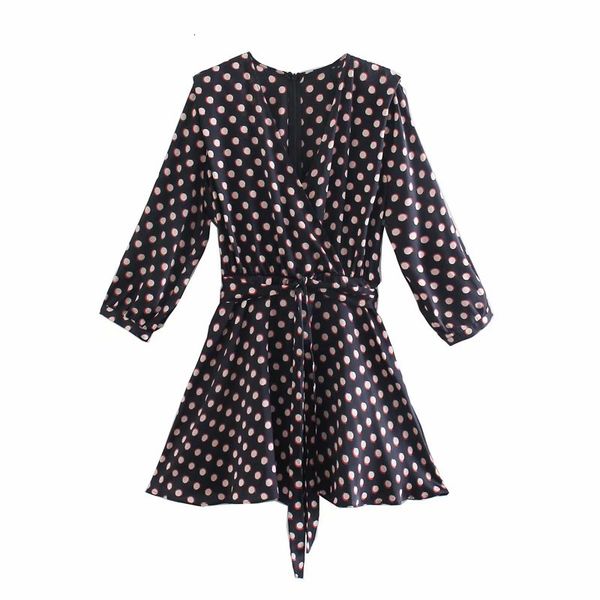 new elegant women v-neck polka dot rompers 2021 fashion ladies sashes asymmetric playsuits streetwear female chic mini romper myul, Black;white
new elegant women v-neck polka dot rompers 2021 fashion ladies sashes asymmetric playsuits streetwear female chic mini romper myul, Black;white