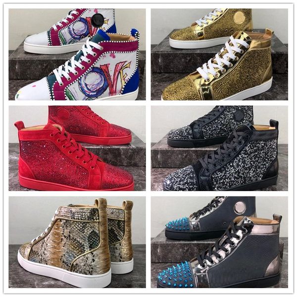 2019 men women casual shoes red bottom studded spikes fashion insider sneakers black red white leather high boots size36-47
2019 men women casual shoes red bottom studded spikes fashion insider sneakers black red white leather high boots size36-47