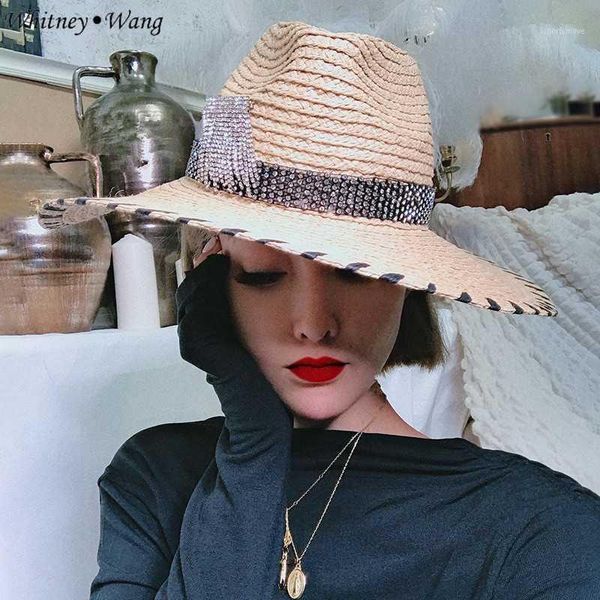 whitney wang 2020 summer fashion streetwear designer style diamonds taasel raffia hats women summer sun hat1, Blue;gray
whitney wang 2020 summer fashion streetwear designer style diamonds taasel raffia hats women summer sun hat1, Blue;gray