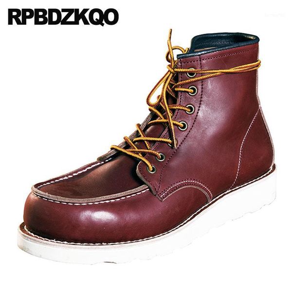 boots men shoes full grain leather plus size combat lace up vintage army genuine ankle autumn retro wedge burgundy1, Black
boots men shoes full grain leather plus size combat lace up vintage army genuine ankle autumn retro wedge burgundy1, Black