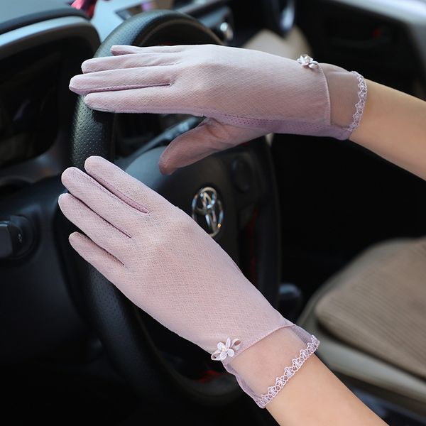 summer lace women sunscreen touch screen ice silk thin breathable mesh anti-uv female skid driving gloves, Blue;gray
summer lace women sunscreen touch screen ice silk thin breathable mesh anti-uv female skid driving gloves, Blue;gray