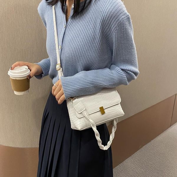 cross body small fashion crocodile pattern chain pure color simplicity soft leather handbag women 2021 baguette and purse
cross body small fashion crocodile pattern chain pure color simplicity soft leather handbag women 2021 baguette and purse