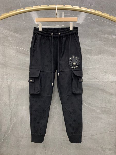 new croxine tooling multi pocket leather silver button casual pants for men in autumn and winter of 20, White
new croxine tooling multi pocket leather silver button casual pants for men in autumn and winter of 20, White