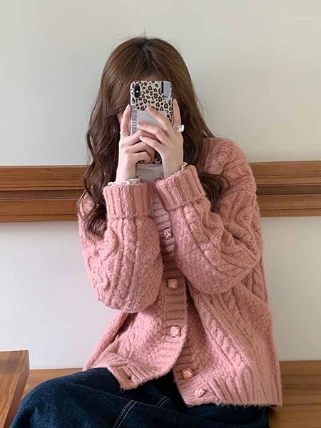 autumn winter new lazy wind thickened sweater coat women 2021 korean version loose versatile outer twist knitted cardigan1, Black;brown
autumn winter new lazy wind thickened sweater coat women 2021 korean version loose versatile outer twist knitted cardigan1, Black;brown