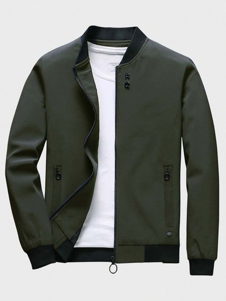 men zip up bomber jacket 00e8#, Black;brown
men zip up bomber jacket 00e8#, Black;brown