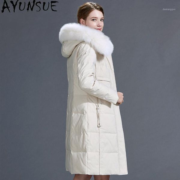 ayunsue women's down jacket real fur collar hooded winter coat female white duck down woman parkas abrigo mujer1, Black
ayunsue women's down jacket real fur collar hooded winter coat female white duck down woman parkas abrigo mujer1, Black