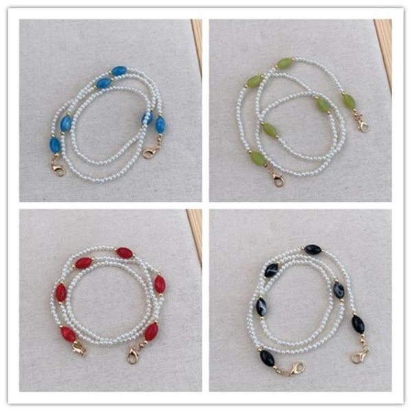 2020 chic bohemian pearl crystal beads mask lanyard fashion colorful mask chain holder, Silver
2020 chic bohemian pearl crystal beads mask lanyard fashion colorful mask chain holder, Silver