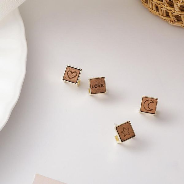 missnice 2020 new fashion simple stud letter star moon wood square earringsfor women jewelry accessories kolczyki damskie, Golden;silver
missnice 2020 new fashion simple stud letter star moon wood square earringsfor women jewelry accessories kolczyki damskie, Golden;silver