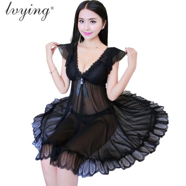 lace women pyjamas plus size woman pijamas lingerie nightgown transparents night dress nighty sleepwear nightwear underwear, Black;red
lace women pyjamas plus size woman pijamas lingerie nightgown transparents night dress nighty sleepwear nightwear underwear, Black;red