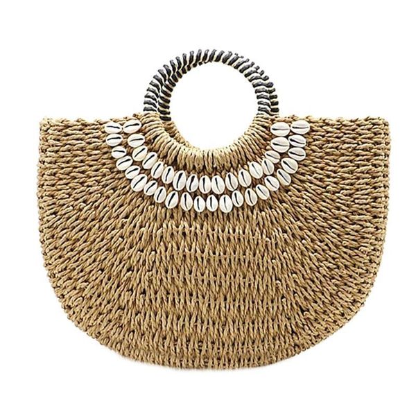 shell moon bag straw bag women's straw handmade woven basket wicker summer grass bags drawstring of totes
shell moon bag straw bag women's straw handmade woven basket wicker summer grass bags drawstring of totes
