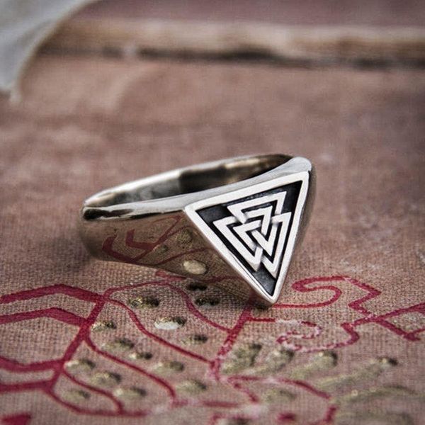 cluster rings minimalism valknut triangle symbol stainless steel signet ring nordic runes protection amulet viking jewelry, Golden;silver
cluster rings minimalism valknut triangle symbol stainless steel signet ring nordic runes protection amulet viking jewelry, Golden;silver