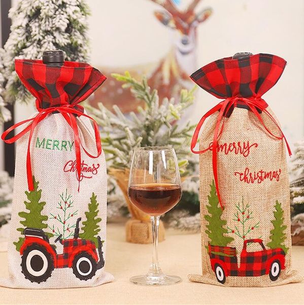 merry christmas wine cover with bow xmas red car trucker plaid linen bottle clothes red wine bottle cover bags christmas decoration cz110202
merry christmas wine cover with bow xmas red car trucker plaid linen bottle clothes red wine bottle cover bags christmas decoration cz110202