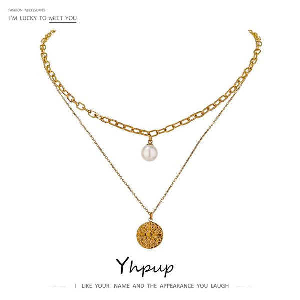 pendant necklaces yhpup elegant imitation pearls north star layered necklace for women stainless steel choker metal 18 k accessories, Silver
pendant necklaces yhpup elegant imitation pearls north star layered necklace for women stainless steel choker metal 18 k accessories, Silver