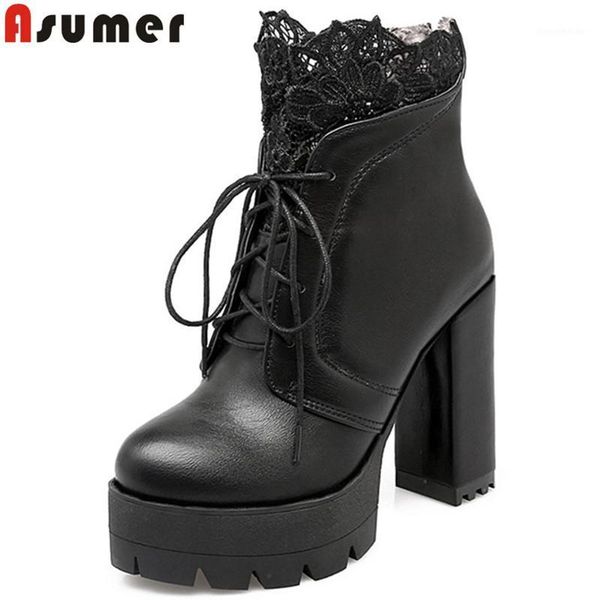 boots asumer 2021 fashion autumn winter women round toe ankle for platform lace up ladies thick high heels1, Black
boots asumer 2021 fashion autumn winter women round toe ankle for platform lace up ladies thick high heels1, Black