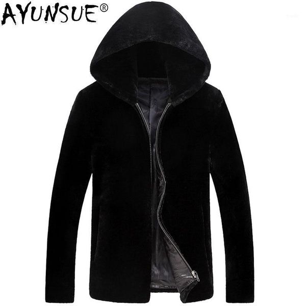men's leather & faux ayunsue 2021 winter jacket men real pure natural fur coat sheepskin mens sheep shearing coats my7321, Black
men's leather & faux ayunsue 2021 winter jacket men real pure natural fur coat sheepskin mens sheep shearing coats my7321, Black