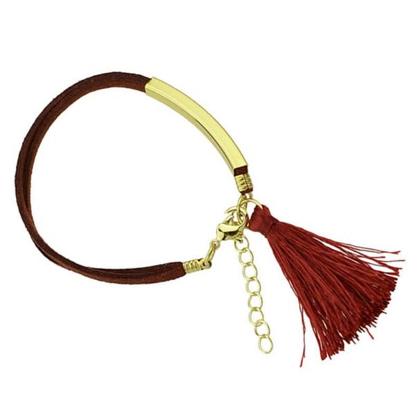 bracelet style, female bracelet geometric accessories double simple deerskin tassel, Black
bracelet style, female bracelet geometric accessories double simple deerskin tassel, Black