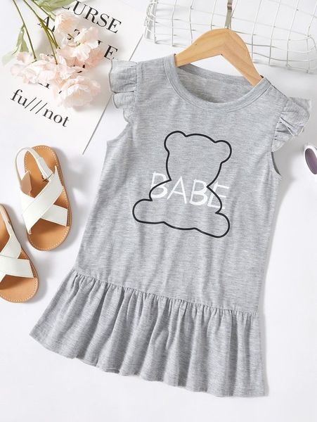 toddler girls bear and letter graphic ruffle trim smock dress she, Red;yellow
toddler girls bear and letter graphic ruffle trim smock dress she, Red;yellow