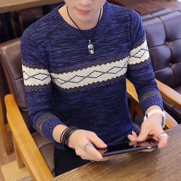 varsanol slim mens sweaters and pullovers korean style knitted sweater long sleeve pullovers homme blue coat men clothing 201124, White;black
varsanol slim mens sweaters and pullovers korean style knitted sweater long sleeve pullovers homme blue coat men clothing 201124, White;black