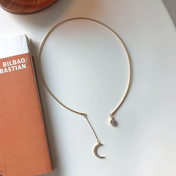 silvology 925 sterling silver zircon moon choker gold water drop wild 2019 women's necklace fashionable silver 925 jewelry gift q0531
silvology 925 sterling silver zircon moon choker gold water drop wild 2019 women's necklace fashionable silver 925 jewelry gift q0531