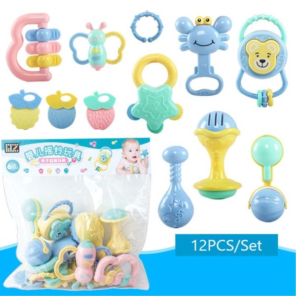 12pcs/set baby rattle 0-12 months jouet bebe cartoon hand grip soft rattles shaker teether infant newborn educational toys c1016
12pcs/set baby rattle 0-12 months jouet bebe cartoon hand grip soft rattles shaker teether infant newborn educational toys c1016