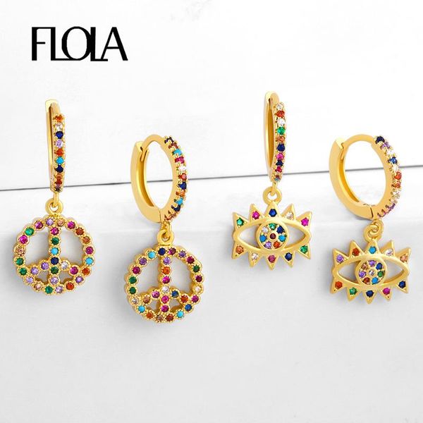 flola good filled turkish eye drop earrings for wome rainbow crystal drop earrings jewelry cz huggie pendientes erss05, Silver
flola good filled turkish eye drop earrings for wome rainbow crystal drop earrings jewelry cz huggie pendientes erss05, Silver