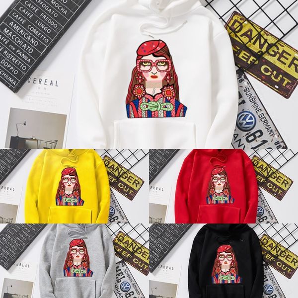 pk01p fqf2019 cartoon new style hooded autumn printing and girlssweater glasses 100 same glasses spring and women's korean aluhi men�, Black
pk01p fqf2019 cartoon new style hooded autumn printing and girlssweater glasses 100 same glasses spring and women's korean aluhi men�, Black