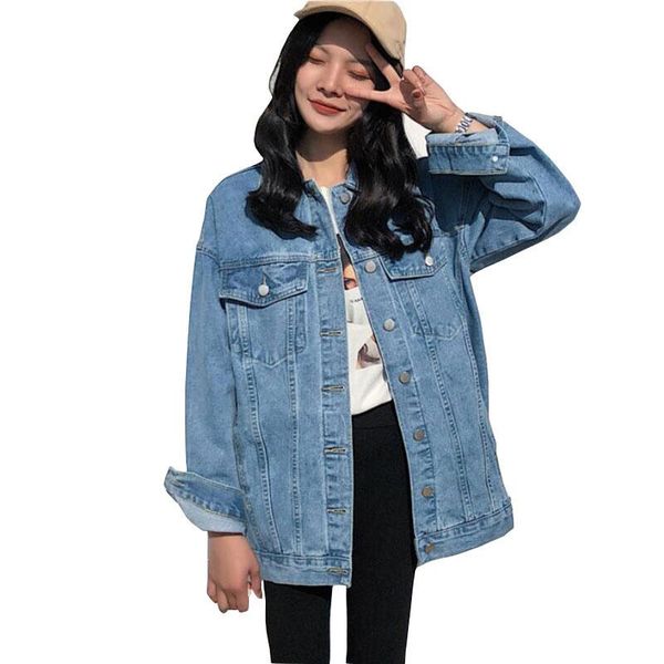 autumn solid turn-down collar jean jacket for women loose casual blue fashionable women coats female outwear denim feminine, Black;brown
autumn solid turn-down collar jean jacket for women loose casual blue fashionable women coats female outwear denim feminine, Black;brown
