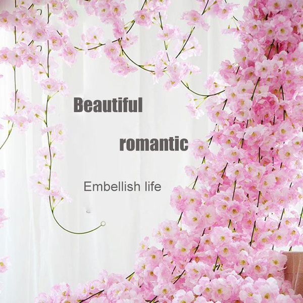 decorative flowers & wreaths 1pcs artificial cherry blossom vines 2m hanging silk garland for wedding und sale
decorative flowers & wreaths 1pcs artificial cherry blossom vines 2m hanging silk garland for wedding und sale
