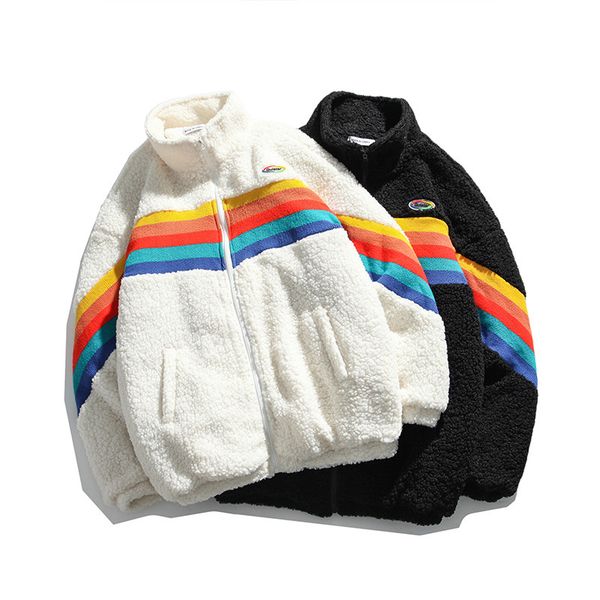 2021 new women's fashions in rainbow-style contrast goatee cotton quilted fleece jacket 6ba1, Black
2021 new women's fashions in rainbow-style contrast goatee cotton quilted fleece jacket 6ba1, Black