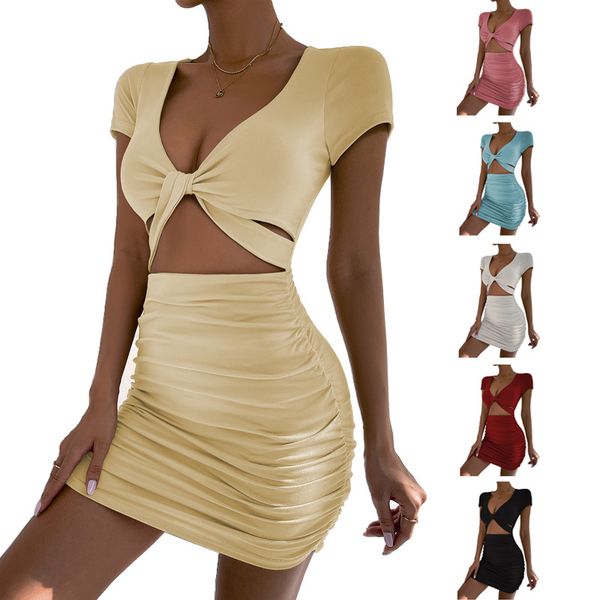 2022 new women's short-sleeved summer dress european and american v-neck waistless, Black;gray
2022 new women's short-sleeved summer dress european and american v-neck waistless, Black;gray