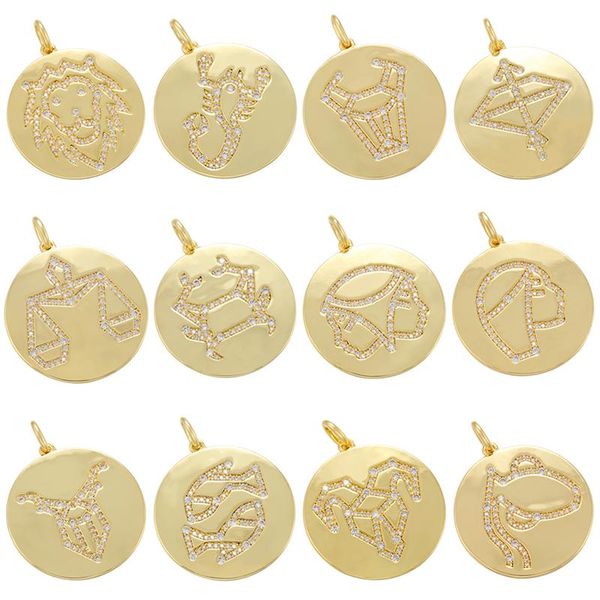 charms zhukou 2021 gold color 12 constellation coin pendant diy handmade necklace accessories supply wholesale vd845, Bronze;silver
charms zhukou 2021 gold color 12 constellation coin pendant diy handmade necklace accessories supply wholesale vd845, Bronze;silver
