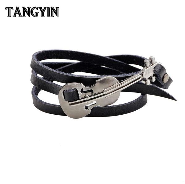 charm bracelets tangyin fashion alloy guitar real leather jewelry punk multi-layer bracelet street men and women music lovers the gift, Golden;silver
charm bracelets tangyin fashion alloy guitar real leather jewelry punk multi-layer bracelet street men and women music lovers the gift, Golden;silver