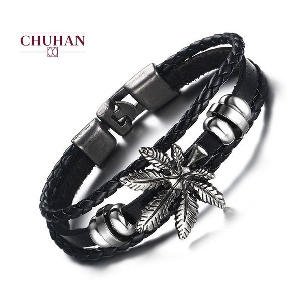 chuhan men's leather bracelet european and american retro multilayer leather bracelet punk c298, Black
chuhan men's leather bracelet european and american retro multilayer leather bracelet punk c298, Black