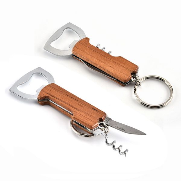 creative opener wooden handle bottle opener keychain knife pulltap double hinged corkscrew stainless steel key ring opener bar kitchen tools
creative opener wooden handle bottle opener keychain knife pulltap double hinged corkscrew stainless steel key ring opener bar kitchen tools