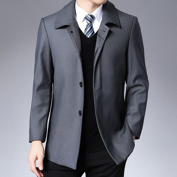 men's trench coats wholesale 2021 spring fashion versatile casual coat middle aged loose dad's windbreaker jacket, Tan;black
men's trench coats wholesale 2021 spring fashion versatile casual coat middle aged loose dad's windbreaker jacket, Tan;black