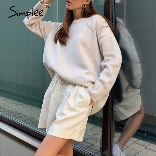 simplee elegant khaki women's sweater o-neck loose soft autumn winter pullover high street style long sleeve knitted sweater 201023, White;black
simplee elegant khaki women's sweater o-neck loose soft autumn winter pullover high street style long sleeve knitted sweater 201023, White;black