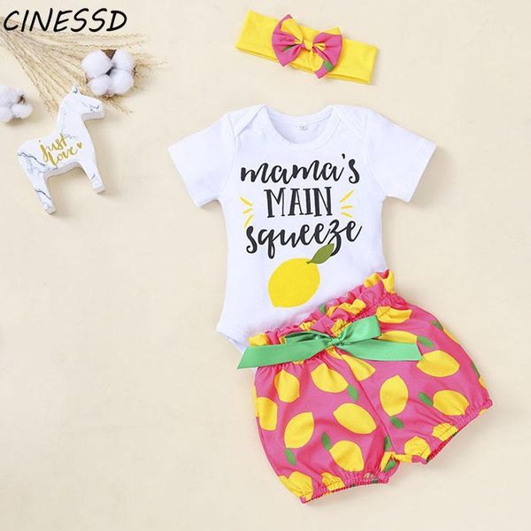 summer baby girls clothes set letter printed bodysuits lemon printed shorts headwear clothing suit 0-24m kids costume1, White
summer baby girls clothes set letter printed bodysuits lemon printed shorts headwear clothing suit 0-24m kids costume1, White