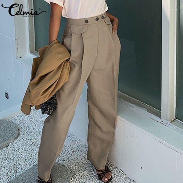 women's long pants celmia 2020 fashion vintage turnip trouser casual loose high waist harajuku long palazzo vintage pantalon 5xl1, Black;white
women's long pants celmia 2020 fashion vintage turnip trouser casual loose high waist harajuku long palazzo vintage pantalon 5xl1, Black;white