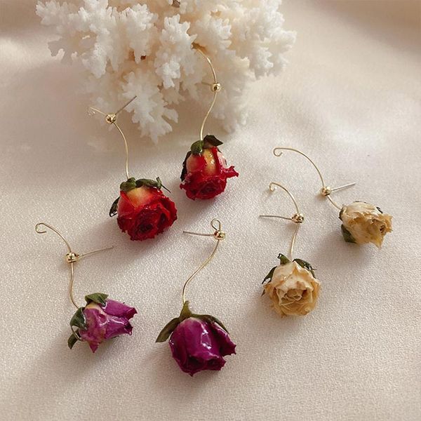 retro handmade eternal rose dried real flower earrings new design fashion jewelry for women natural rose petal drop earring 2020, Silver
retro handmade eternal rose dried real flower earrings new design fashion jewelry for women natural rose petal drop earring 2020, Silver