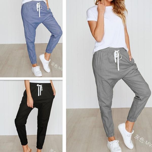 women's pants & capris oumowei summer casual elasticated waist belt nine minutes, Black;white
women's pants & capris oumowei summer casual elasticated waist belt nine minutes, Black;white