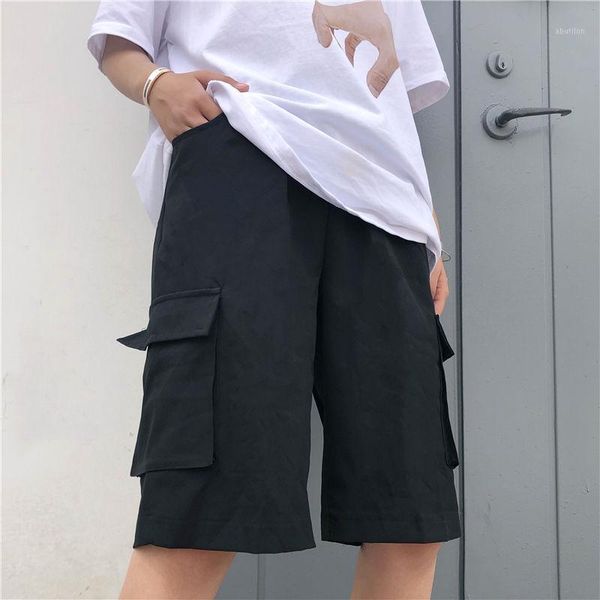men's pants hiphop 2021 korean style loose casual straight tooling cargo men trend students solid color all matching sports shorts1, Black
men's pants hiphop 2021 korean style loose casual straight tooling cargo men trend students solid color all matching sports shorts1, Black