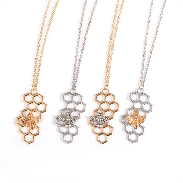 selling fashion and simple honeycomb honeycomb pendant in europe and america, bee insect necklace jewelry, Silver
selling fashion and simple honeycomb honeycomb pendant in europe and america, bee insect necklace jewelry, Silver
