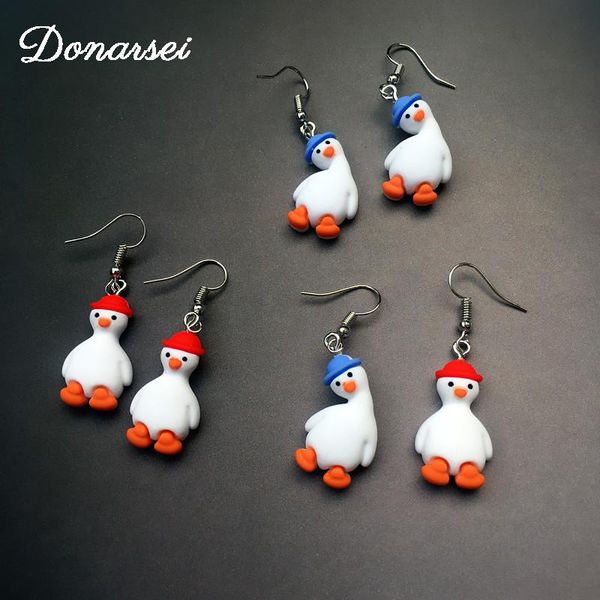 dangle & chandelier donarsei cute cartoon cheering duck drop earrings for women funny handmade animal novelty jewelry, Silver
dangle & chandelier donarsei cute cartoon cheering duck drop earrings for women funny handmade animal novelty jewelry, Silver