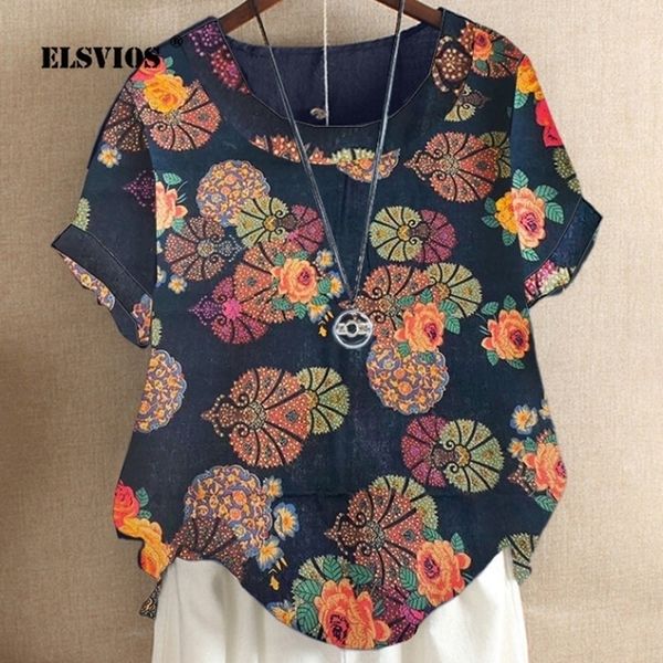 summer daisy print buttons blouse shirts elegant o-neck cotton linen blouses women short sleeve pullover blusa feminina y200622, White
summer daisy print buttons blouse shirts elegant o-neck cotton linen blouses women short sleeve pullover blusa feminina y200622, White