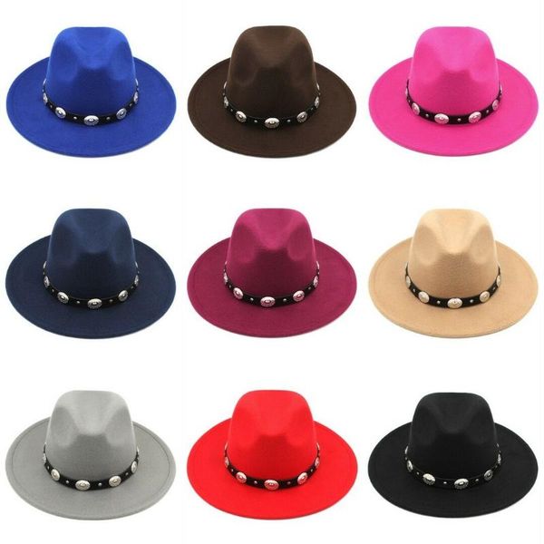 women men wool blend panama hats wide brim fedora trilby caps leather band gambler fashion hat cowboy party cap winter, Blue;gray
women men wool blend panama hats wide brim fedora trilby caps leather band gambler fashion hat cowboy party cap winter, Blue;gray