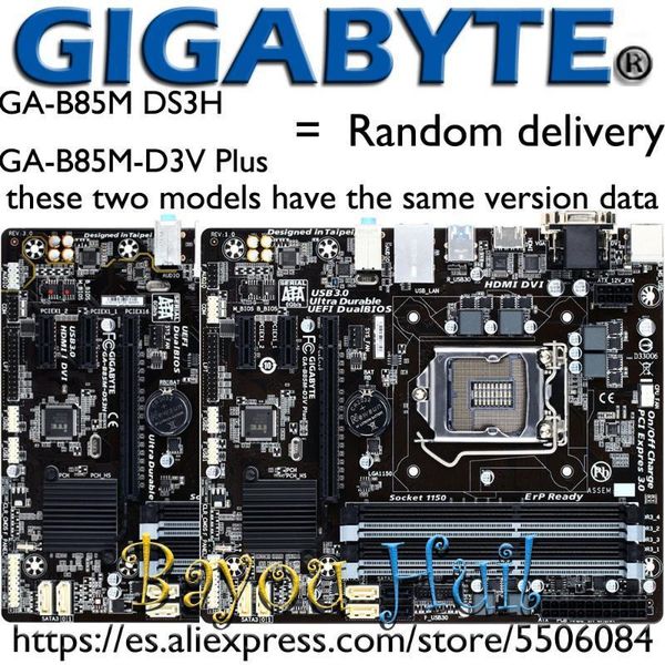 gigabyte ga-b85m ds3h(ga-b85m-d3v plus) lga1150 for intel core/pentium/celeron vga lga-1150 b85 micro-atx deskpc motherboard1
gigabyte ga-b85m ds3h(ga-b85m-d3v plus) lga1150 for intel core/pentium/celeron vga lga-1150 b85 micro-atx deskpc motherboard1