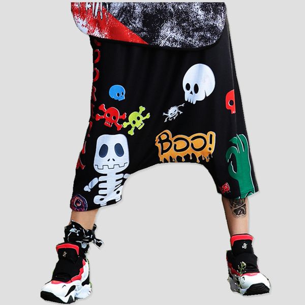 just.be.never summer women cotton kawaii loose bizarre skull baggy big hip hop print elastic waist black large size harem pants 1017, Black;white
just.be.never summer women cotton kawaii loose bizarre skull baggy big hip hop print elastic waist black large size harem pants 1017, Black;white