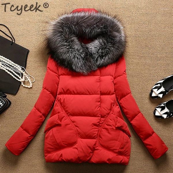 tcyeek winter down jacket women down parka korean slim 90% duck coat female thick warm real fur hooded outwear lwl12261, Black
tcyeek winter down jacket women down parka korean slim 90% duck coat female thick warm real fur hooded outwear lwl12261, Black