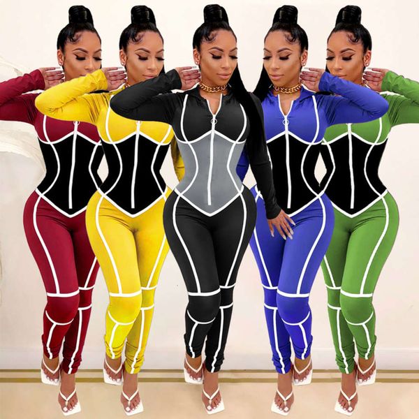 sm9125 women's fashion casual solid color splicing zipper hooded slim fit sports jumpsuit, Gray
sm9125 women's fashion casual solid color splicing zipper hooded slim fit sports jumpsuit, Gray