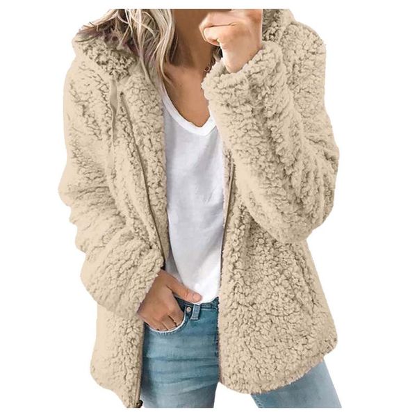 kancoold 2020 winter coat women fur faux fur teddy wool blends loose coats plus size solid color hood warm long sleeve coat, Black
kancoold 2020 winter coat women fur faux fur teddy wool blends loose coats plus size solid color hood warm long sleeve coat, Black